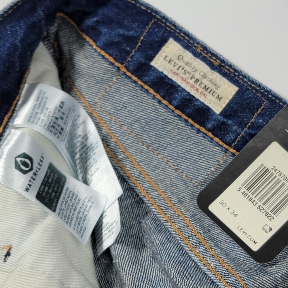 Levi's Lot 551z Men's Denim Blue Jeans AUTHENTIC STRAIGHT FIT Size 30x34‎ - Picture 8 of 16
